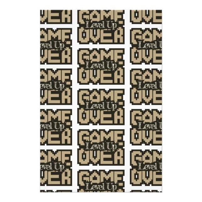 Game Over, Level Up: Retro Pixel Sandbox Adventure Photo Print (Front)