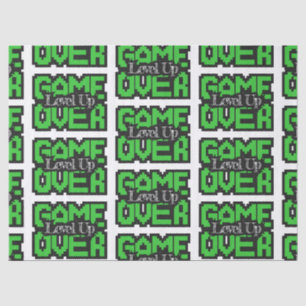 Game Over, Level Up: Retro Pixel Sandbox Adventure Tissue Paper