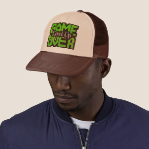 Game Over, Level Up: Retro Pixel Sandbox Adventure Trucker Hat