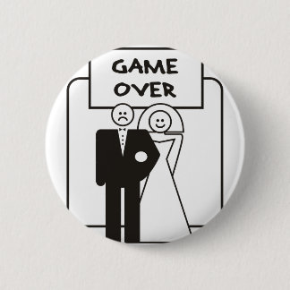 Game Over Marriage 6 Cm Round Badge