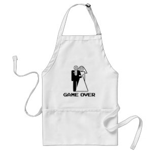 Game Over Marriage Game Over Funny tshirt Standard Apron