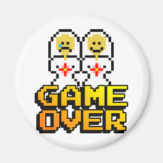 Game Over Marriage (Lesbian, 8-bit) Magnet