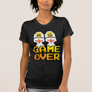 Game Over Marriage (Lesbian, 8-bit) T-Shirt