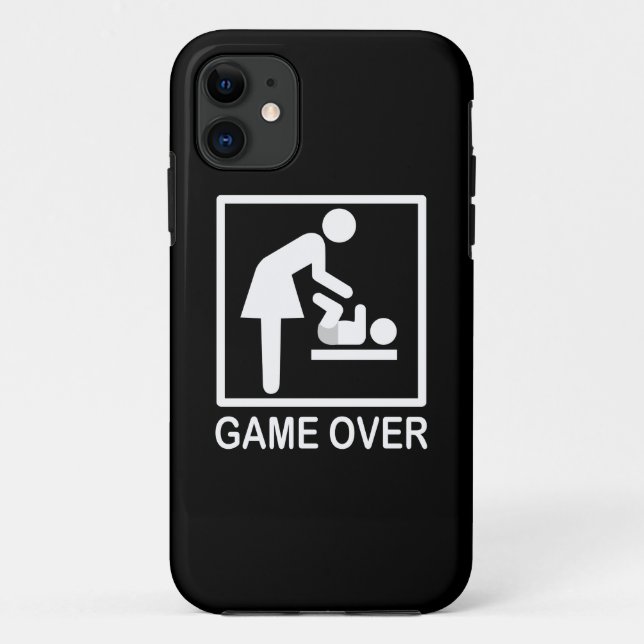 Game Over Mum Funny Pictograph Case-Mate iPhone Case (Back)