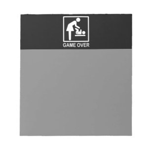 Game Over Mum Humourous Pictogram Notepad