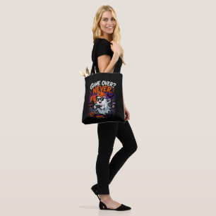 Game Over Never Funny Gamer Ghost Halloween Tote Bag