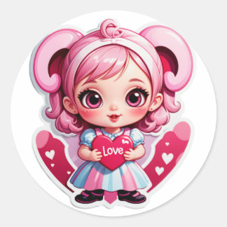 Game Over? Never Love Classic Round Sticker