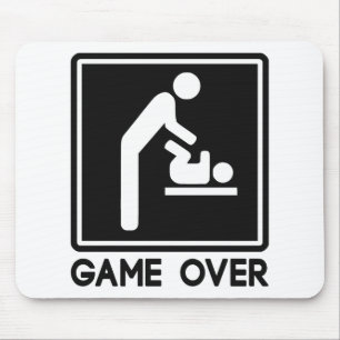 Game Over New Baby for Parent Dad Mouse Pad