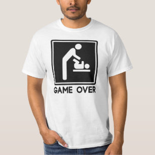 Game Over New Baby for Parent Dad T-Shirt