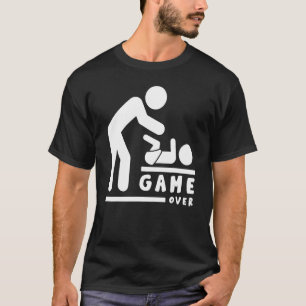 Game Over  New Daddy Baby Shower Father Day T-Shirt
