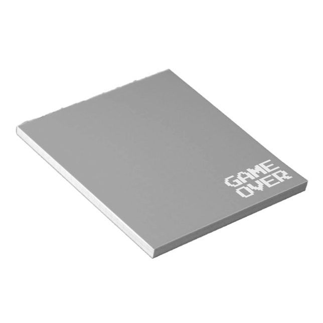 Game Over Notepad (Angled)