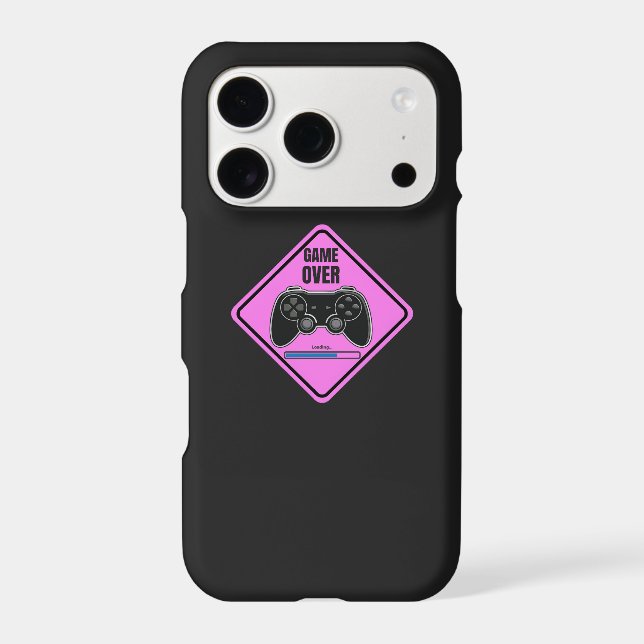 Game Over Pink iPhone Case (Back)