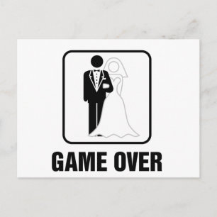 Game over postcard