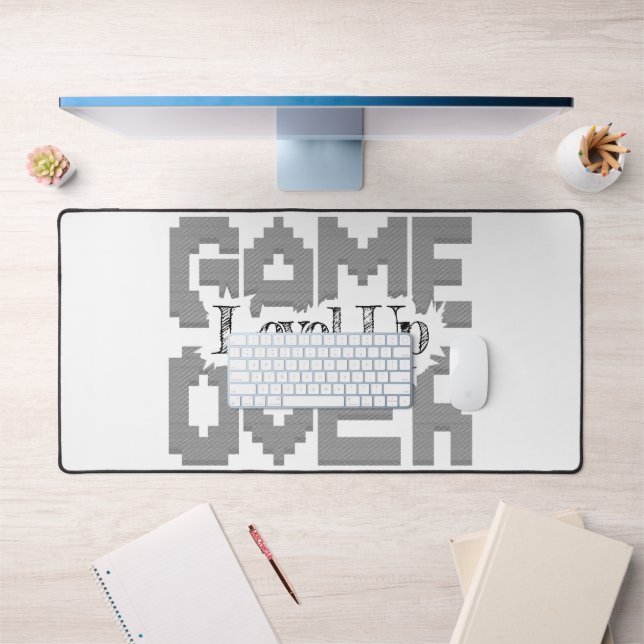 Game Over: Restore Old-School Fun, Level Up Today Desk Mat (Office 1)