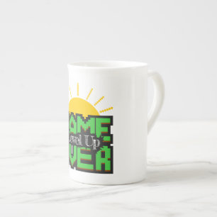 Game Over, Revive retro games with, level up Bone China Mug