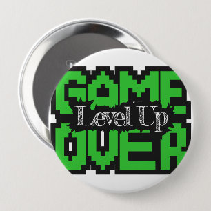 Game Over, Revive Vintage Classics and Level Up 10 Cm Round Badge