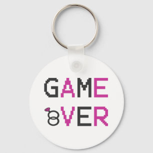 Game over ring wedding key ring