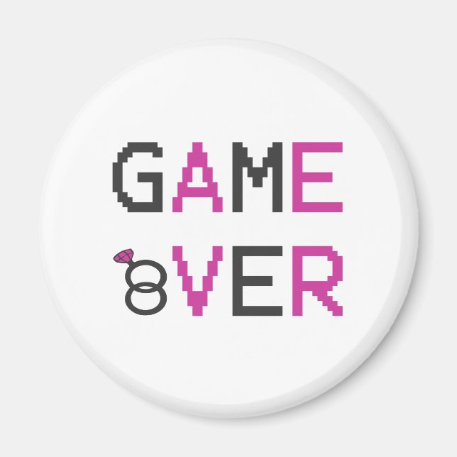 Game over ring wedding T-Shirt Magnet (Front)