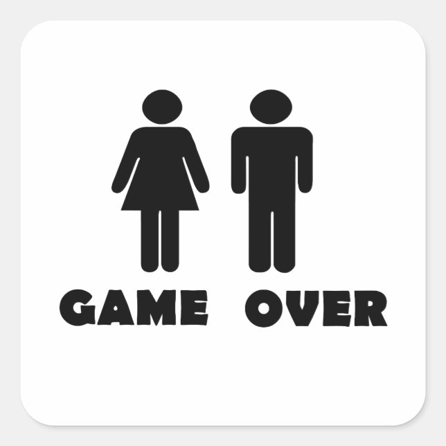Game over square sticker (Front)
