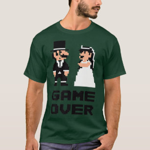 Game Over Stag Party , Bride Groom Comic T-Shirt