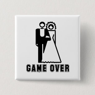 GAME OVER T-shirt 15 Cm Square Badge