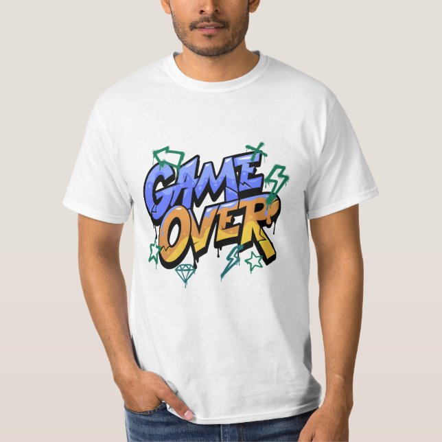 Game Over T-Shirt – Retro Gamer Video Game Graphic (Front)