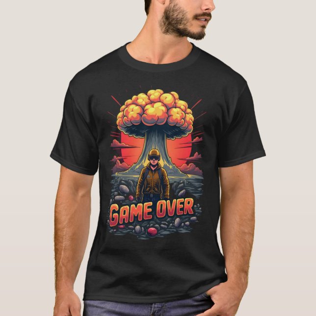 Game Over Tee: Retro Gaming Nostalgia T-shirt  (Front)