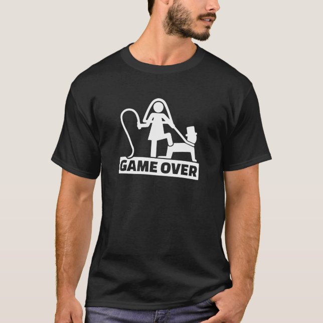 Game Over Tshirt Wedding (Front)