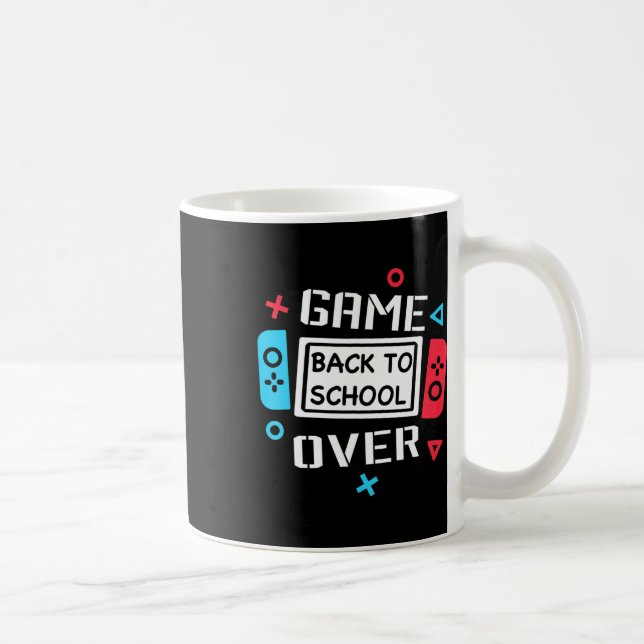 Game Over Video Game Gaming Gamer Back To School S Coffee Mug (Right)
