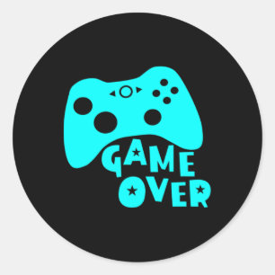 Game Over Video Game Players Shirt Classic Round Sticker