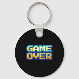 Game Over Vintage Retro Video Game Arcade 80s 90s  Key Ring