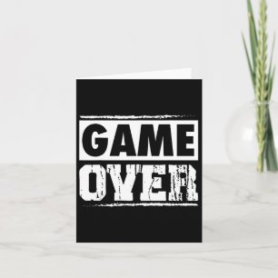 Game Over Vintage Retro Video Games Gaming Arcade Card