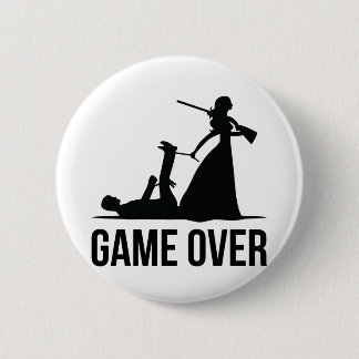 Game over - wedding 6 cm round badge