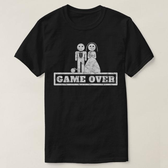 Game Over Wedding 9 T-Shirt (Design Front)