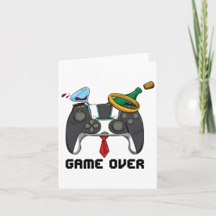 Game Over Wedding Bachelor Party Groom Valentines Card