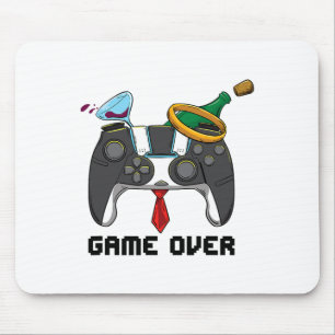 Game Over Wedding Bachelor Party Groom Valentines Mouse Pad