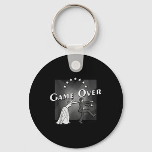 Game Over, Wedding, Marriage, Bride And Groom, Gif Key Ring