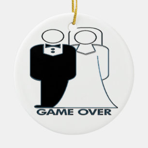 Game Over Your Married Wedding Ornament