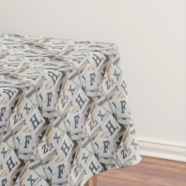 Game Pieces Letter Tiles  Photography Art Tablecloth (In Situ)