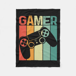 Game Player Retro Gamer Gaming Addict Boy Girl Men Fleece Blanket