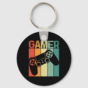 Game Player Retro Gamer Gaming Addict Boy Girl Men Key Ring
