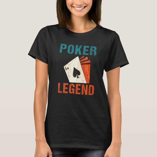 Game Playing Cards Poker Legend Premium T-Shirt (Front)