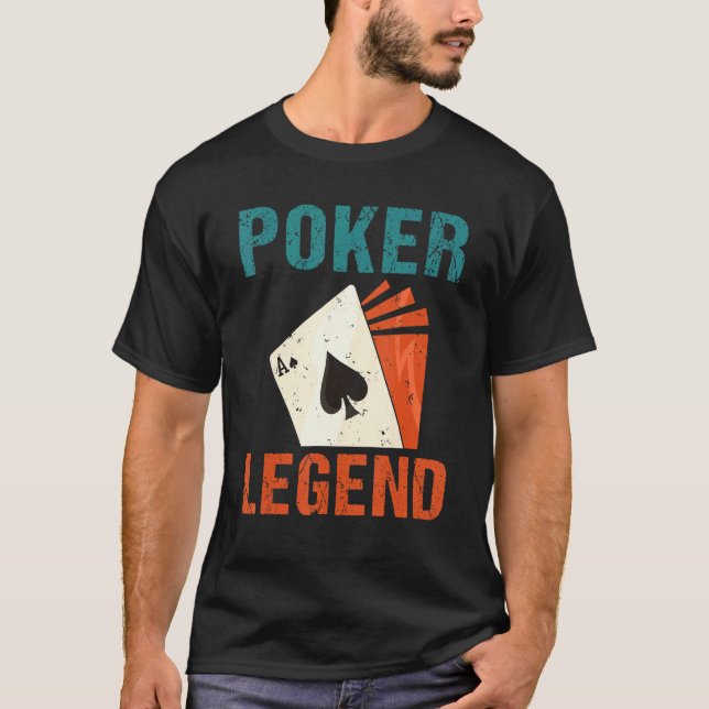 Game Playing Cards Poker Legend T-Shirt (Front)