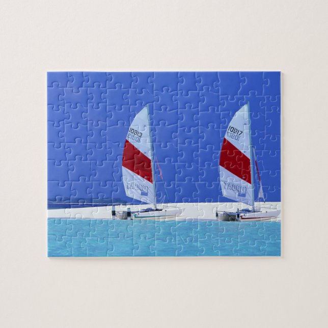 Game Puzzle-Tropical Beach Scene Jigsaw Puzzle (Horizontal)