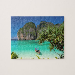 Game Puzzle-Tropical Beach Scene Jigsaw Puzzle