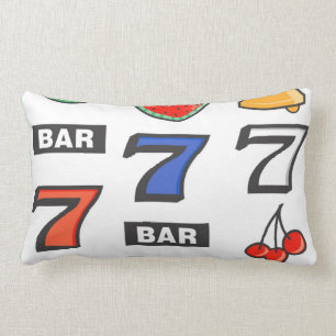 Game Room Slot Machine Lumbar Pillow