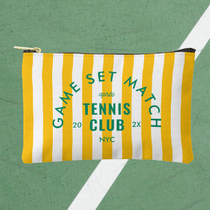 Game Set Match Après Tennis Club Yellow Stripe Accessory Pouch