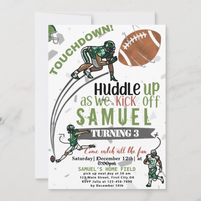 GAME, SET, MATCH! Birthday Invitation Card (Front)