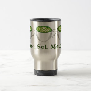 Game Set Match Matcha Green Tea Latte Foodie Travel Mug
