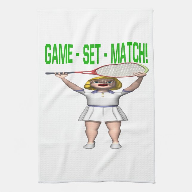 Game Set Match Tea Towel (Vertical)
